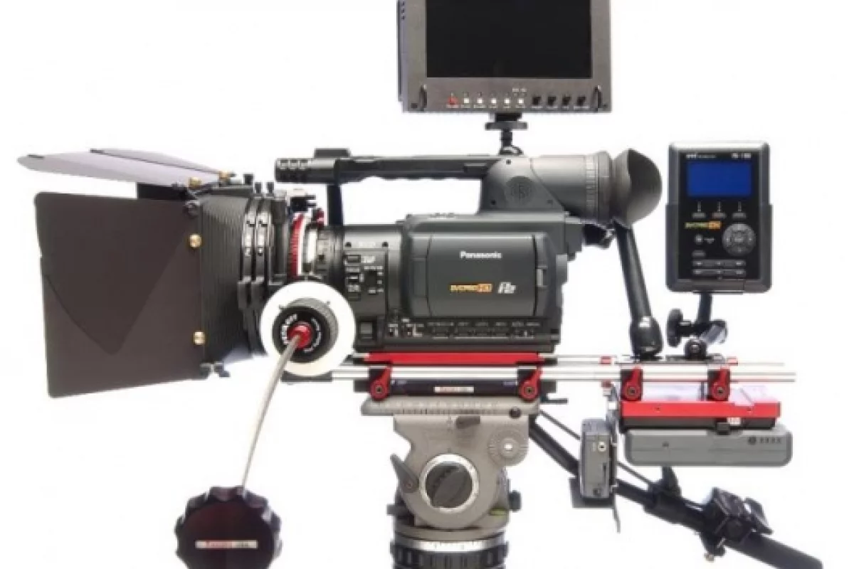 Panasonic's AG-HVX200 digital video camera, with Zacuto accessories.