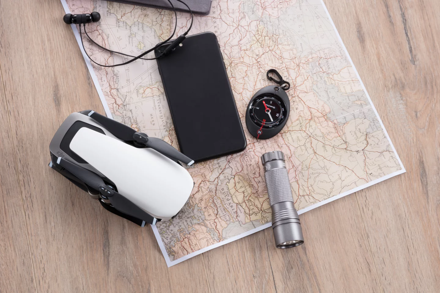 The DJI Mavic Air weighs 430 grams, and has a footprint that's "nearly the size of a modern smartphone" when its arms are folded into its sides