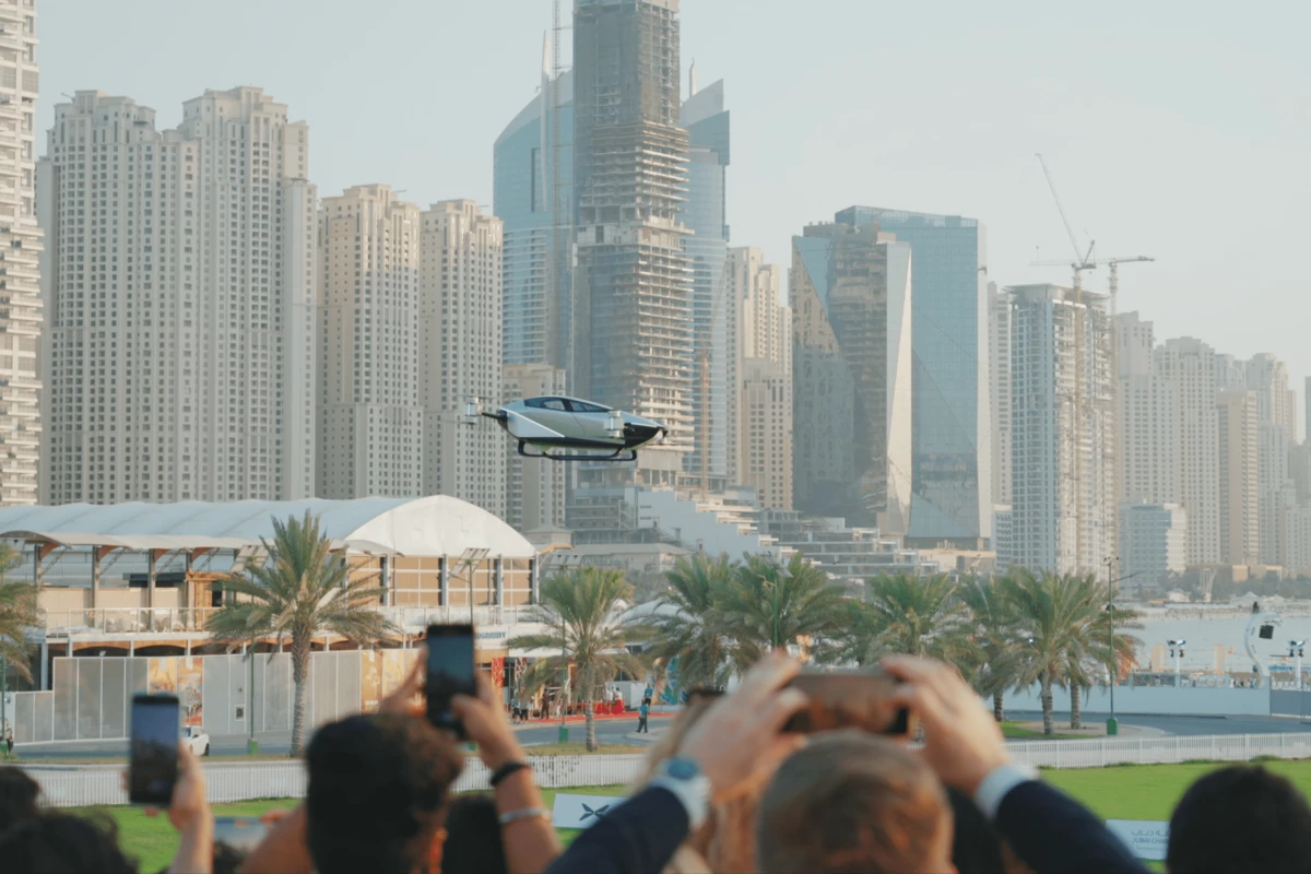 The X2 flying car in action in Dubai