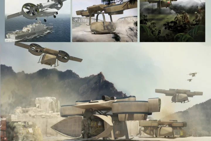 DARPA's ARES consists of a VTOL flight module capable of carrying several different types of detachable mission modules (Image: DARPA)