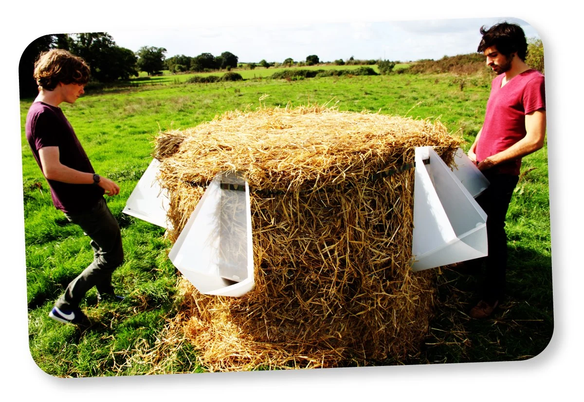 Once the festival is over, L'Uritonnoir's creators suggest either having a garden service collect the bundles of smelly hay or leaving them in place to serve as planters in the future