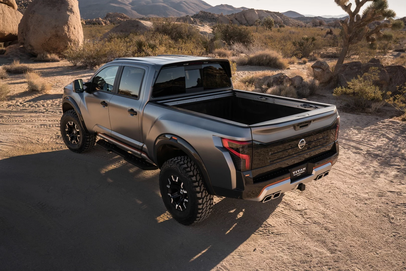 The Warrior includes rear cab and tailgate spoilers
