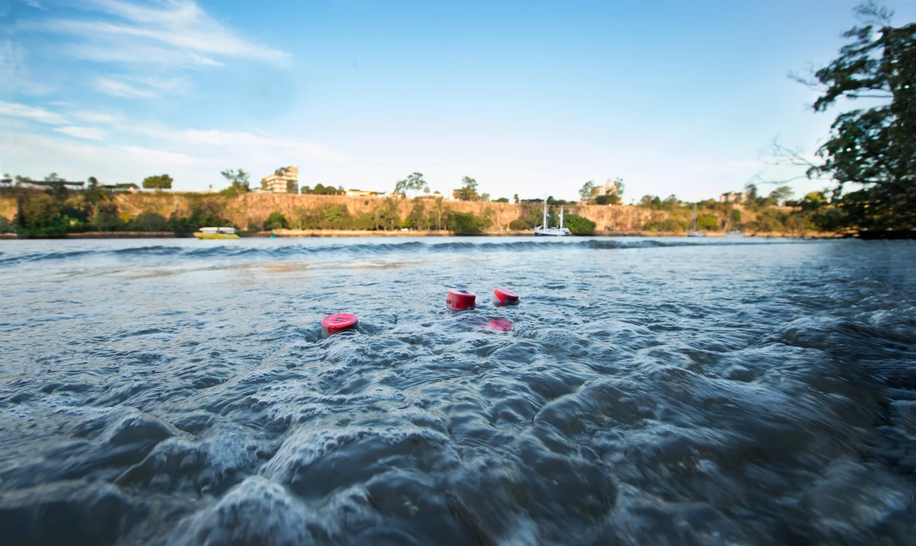 QUT's Drifter devices deployed in a river