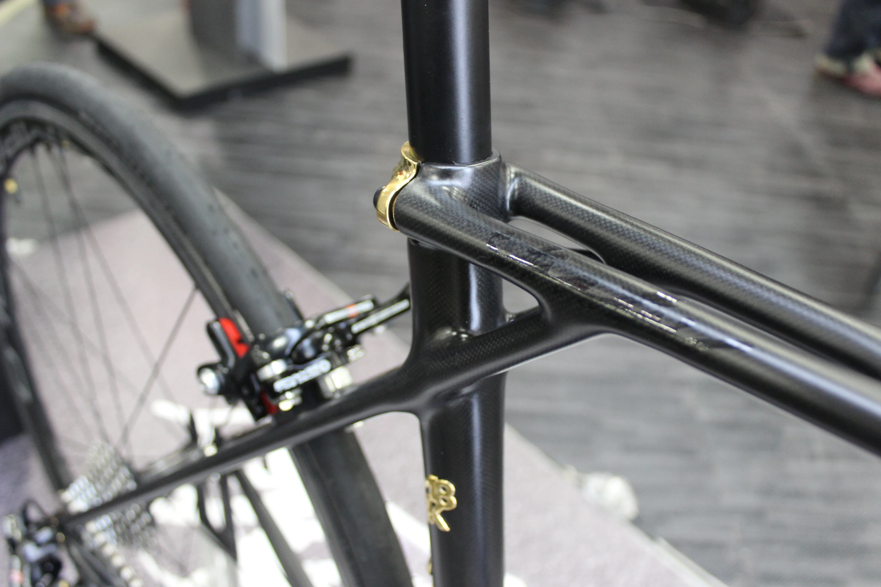 The 18K is an entry in a contest currently underway at NAHBS, where judges will decide upon the best handmade Campagnolo-equipped bike (Photo: Ben Coxworth/Gizmag)