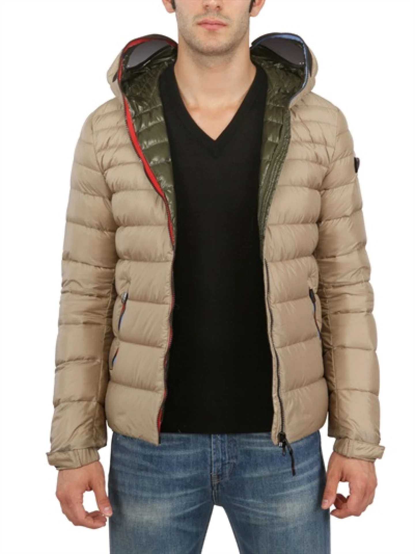 AI Riders On The Storm hooded down jacket keeps your face warm