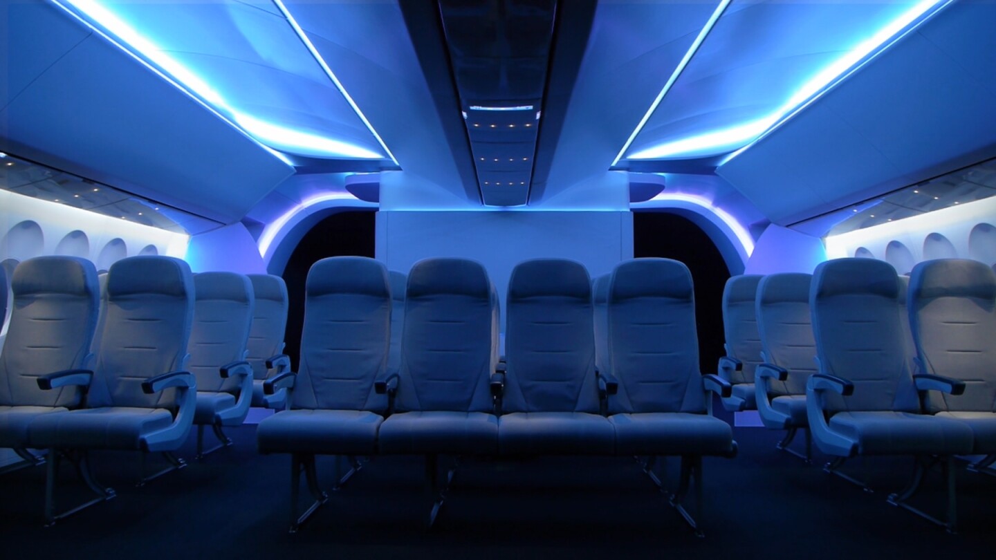 B/E Aerospace won the Cabin Systems category with its "Viu" lighting system, which employs flexible LED lights to illuminate "almost every space in the cabin"