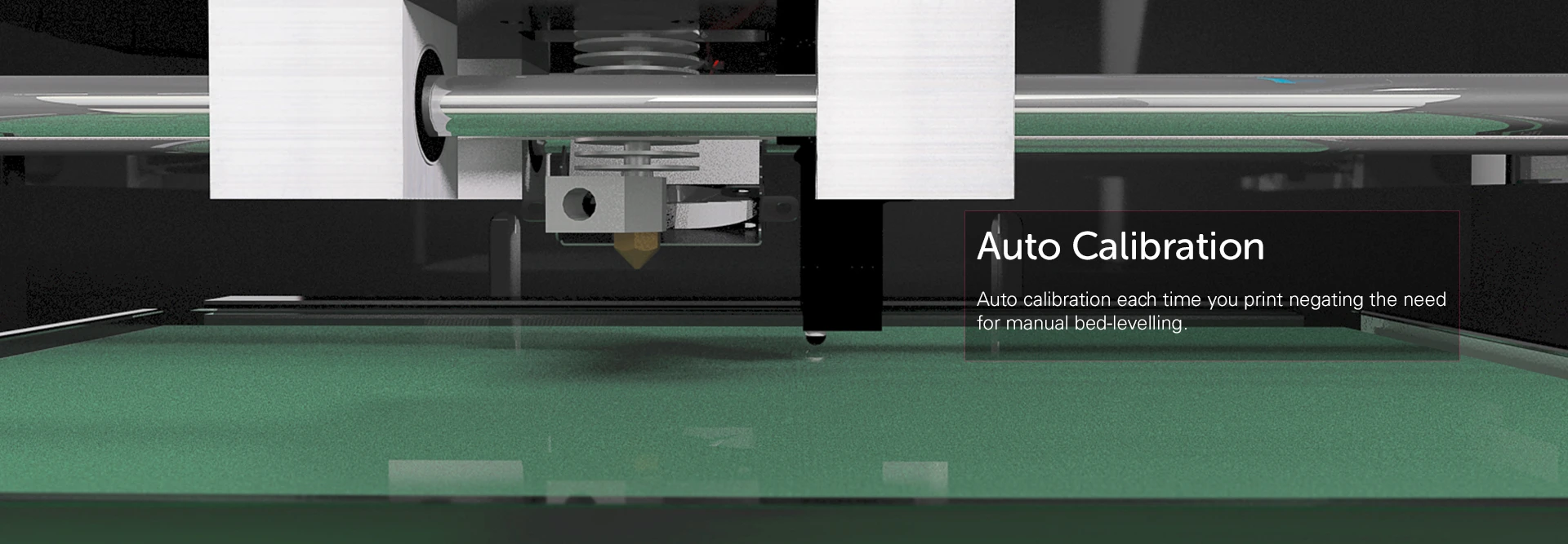 The print head calibrates itself automatically
