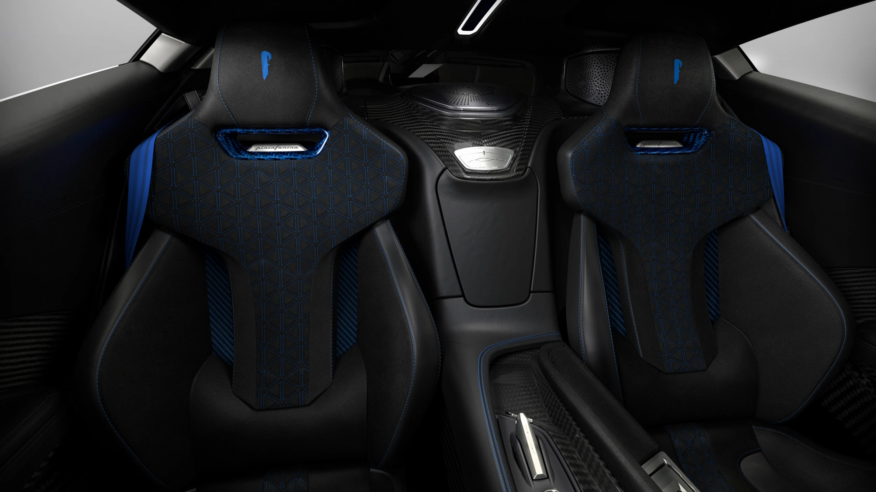 The Battista Anniversario features special black leather and Alcantara seats