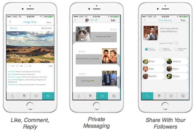 The LifePrint mobile app allows users to create, edit, view, and share augmented reality photos