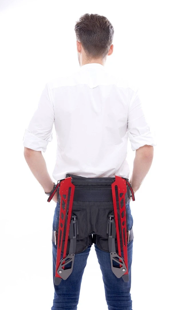 Adhering to its owner with just a waist strap and two leg straps, Lex is made from aircraft grade aluminum