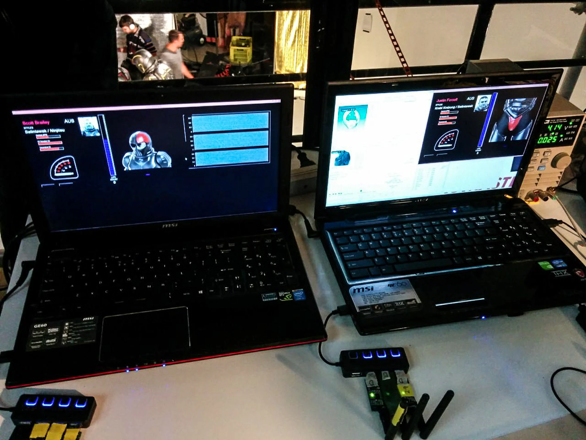 Unified Weapons Master: armor suits communicate in real time with scoring software to determine location and force of each strike. Health bar damage is calculated using medical blunt force trauma data.