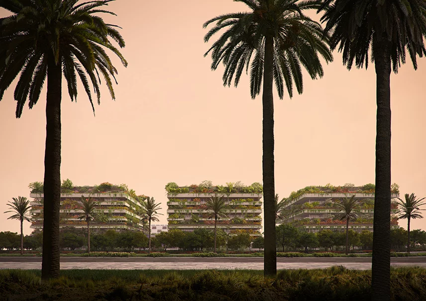 In all, there will be an impressive 3,600 sq m (38,750 sq ft) of green area