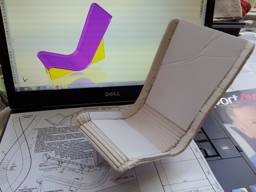 Seat prototype for MakerPlane (Image: MakerPlane)