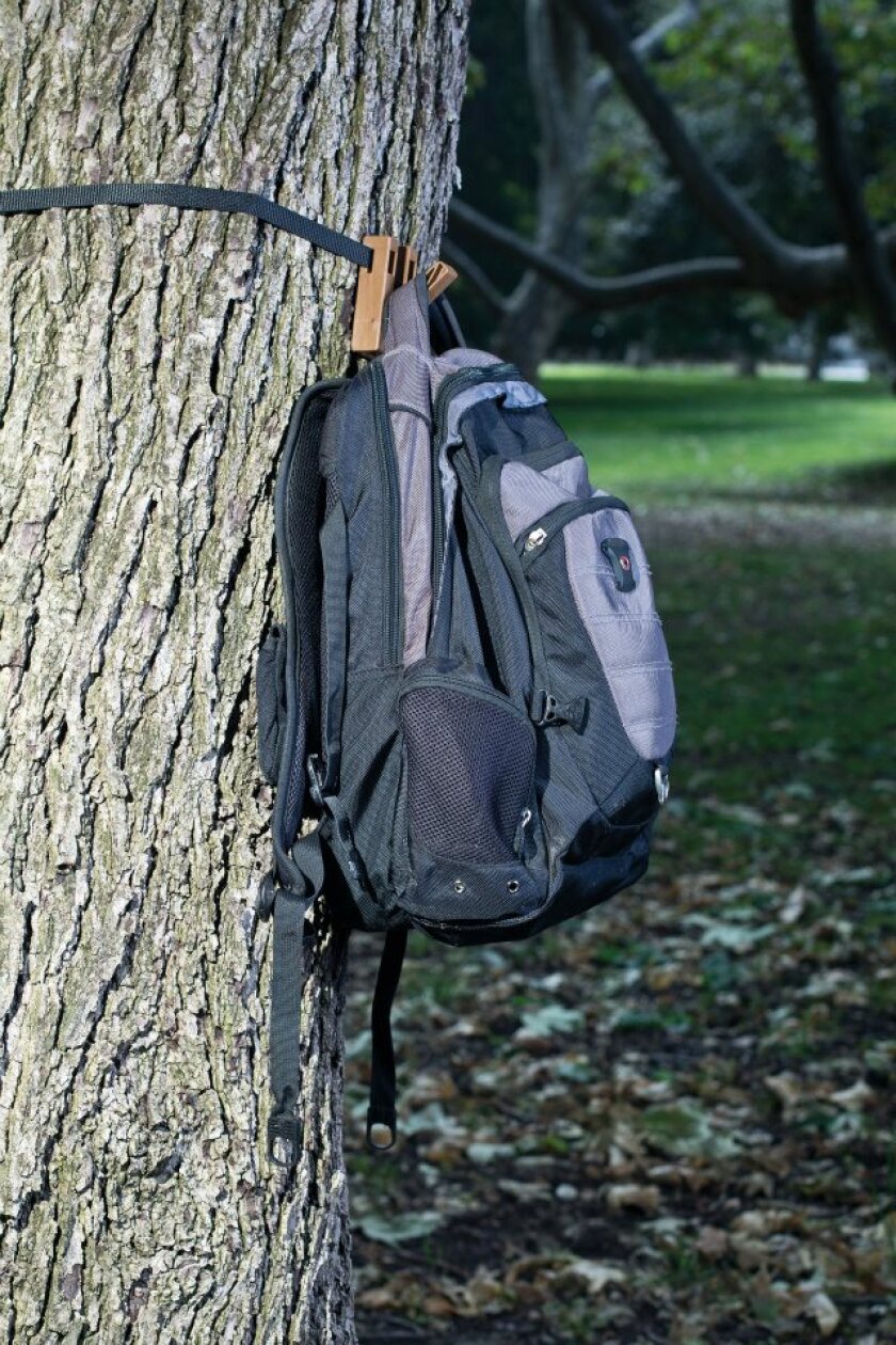 Cinch To Hang adds some storage to your yard or campsite