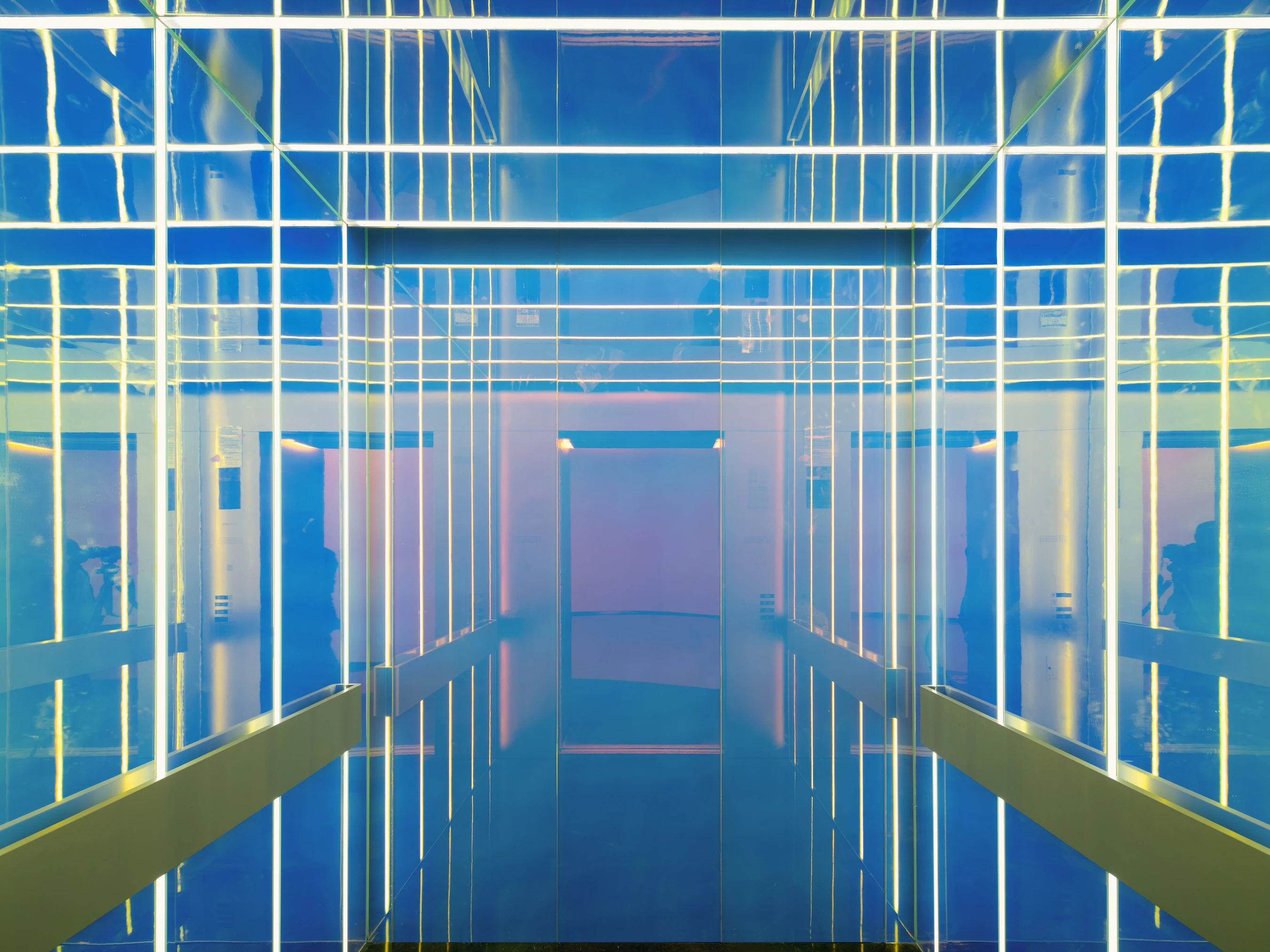 The Chengdu Science Fiction Museum includes vibrant lighting, which is used to great effect