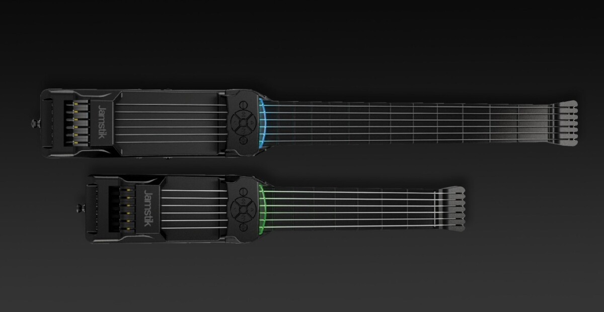 The Jamstik 12 (top) is aimed at experienced players and pros, while the Jamstik 7 (bottom) is for everyone from learners to seasoned pickers