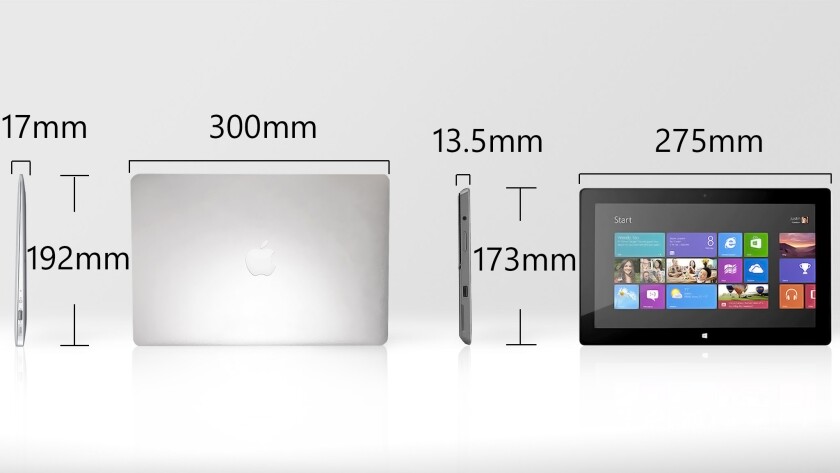 The MacBook Air is bigger all around