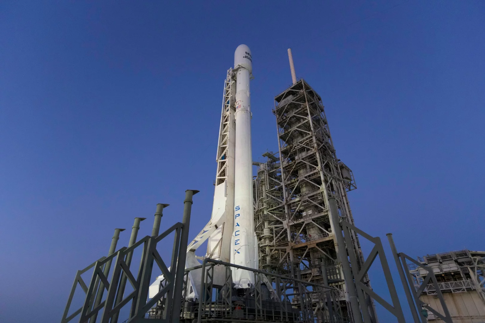 The Falcon 9 used on today's flight was previously used on the CRS-8 mission that went up on April 8, 2016