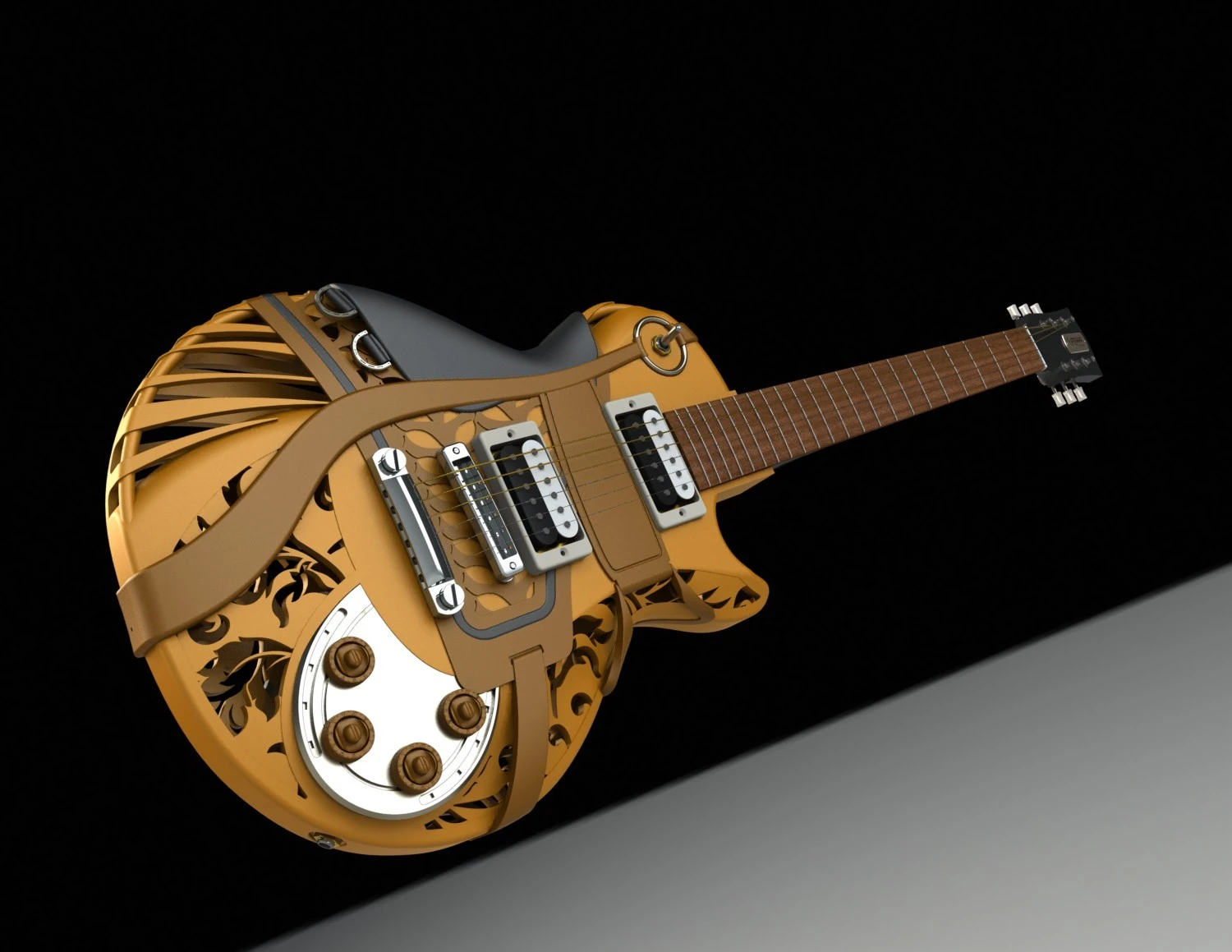 The RodeoMuse 3D-printed guitar from Customuse