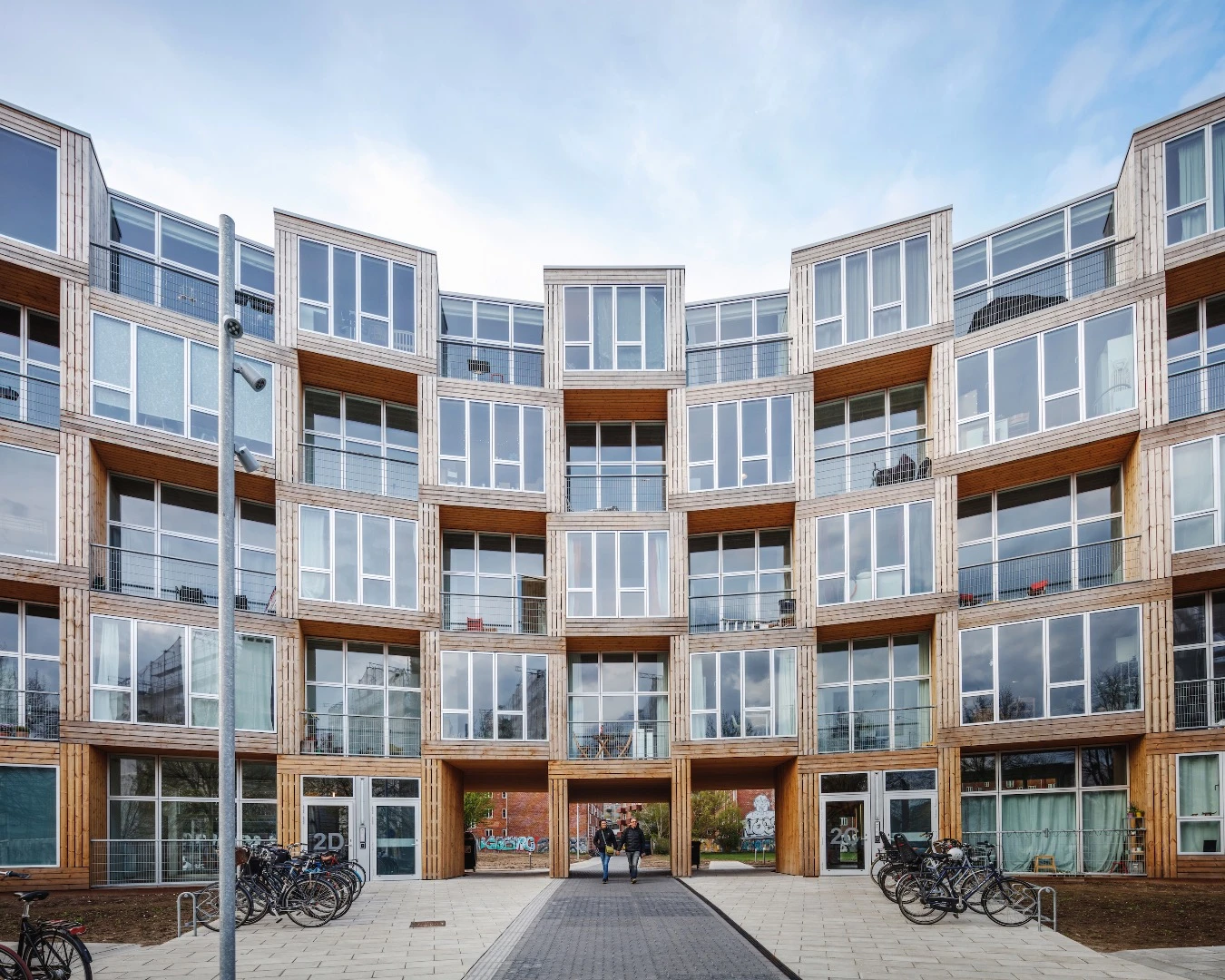 Little boxes: Dortheavej Residence comprises 66 home stacked in an attractive checkered pattern