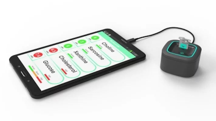 Researchers have developed a handheld device that can detect molecules in fluid samples that indicate illness