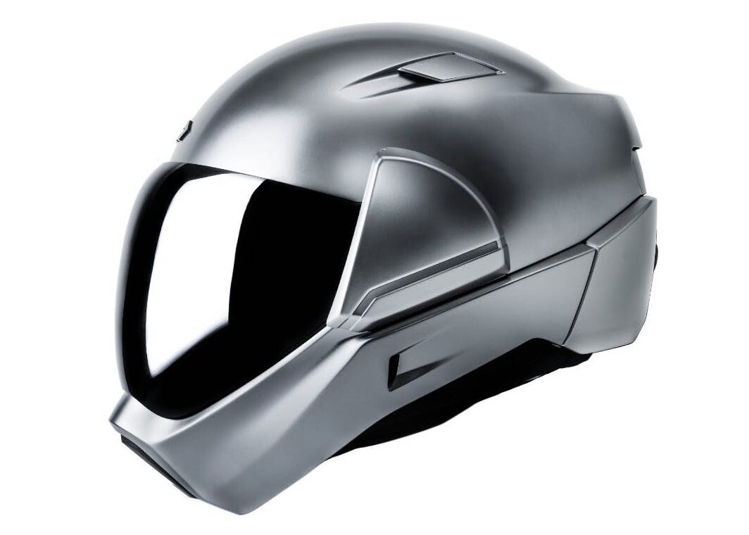 It's quite a long helmet front to back, with all that vision, audio, camera and battery gear packed in