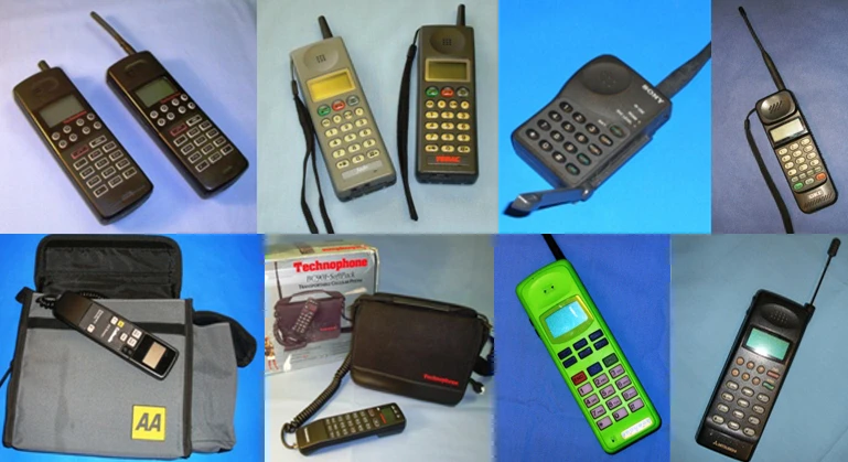 Some of the early analogue phones released during the 80's and 90's (Images: University of Salford)