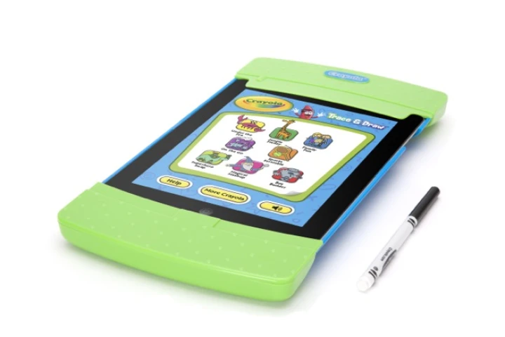 Crayola Trace & Draw allows users to slide a piece of paper over their iPad's screen, so their kids can play drawing and coloring games via a free app