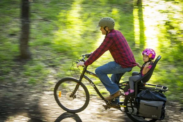 Fit the Yuba Boda Boda All-Terrain with the optional child seat and you can take your kid on a trail ride