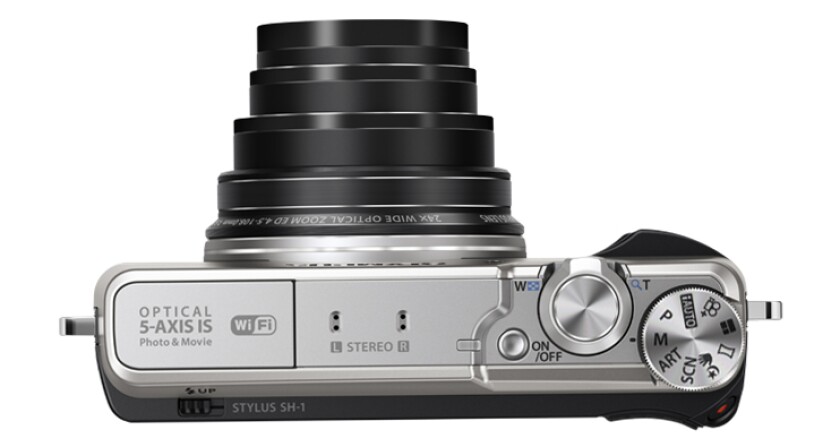 The Olympus Stylus SH-1 lens gives a 35-mm-format focal length equivalent of 25-600-mm