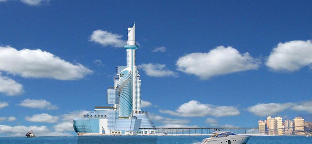 Europe’s first man-made island and "space hotel" is to include "the world's first zero-gravity spa"