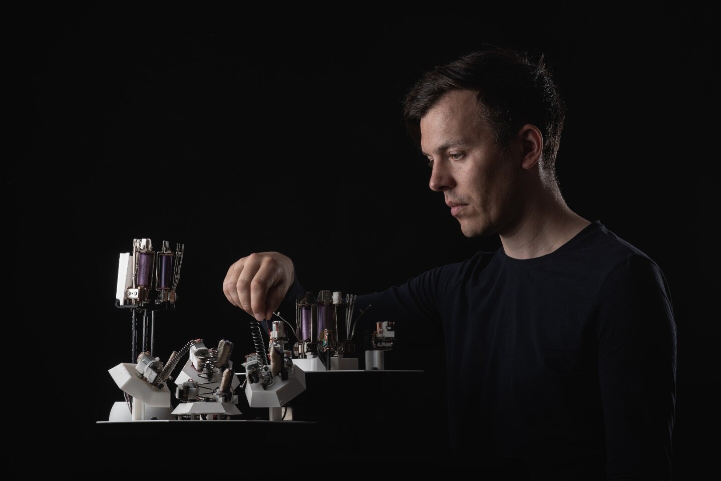 MIDI is used to control the robot music makers
