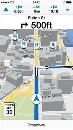 The Viago app is available for both iOS and Android devices and offers functions such as turn-by-turn navigation and a multi-stop route planner