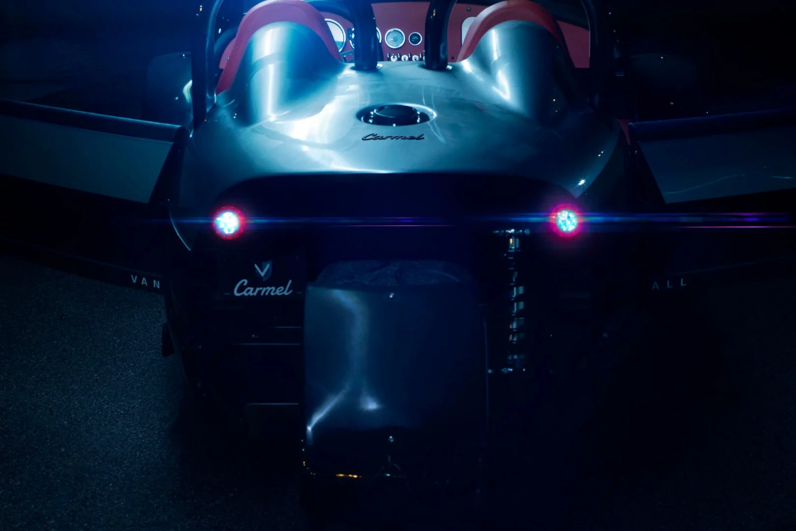 The Vanderhall Carmel welcomes driver and passenger with open arms