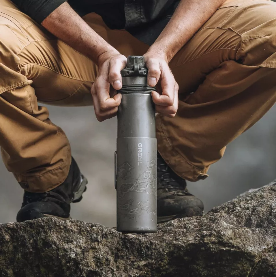 The GeoPress Ti can reportedly filter and purify virtually any freshwater source