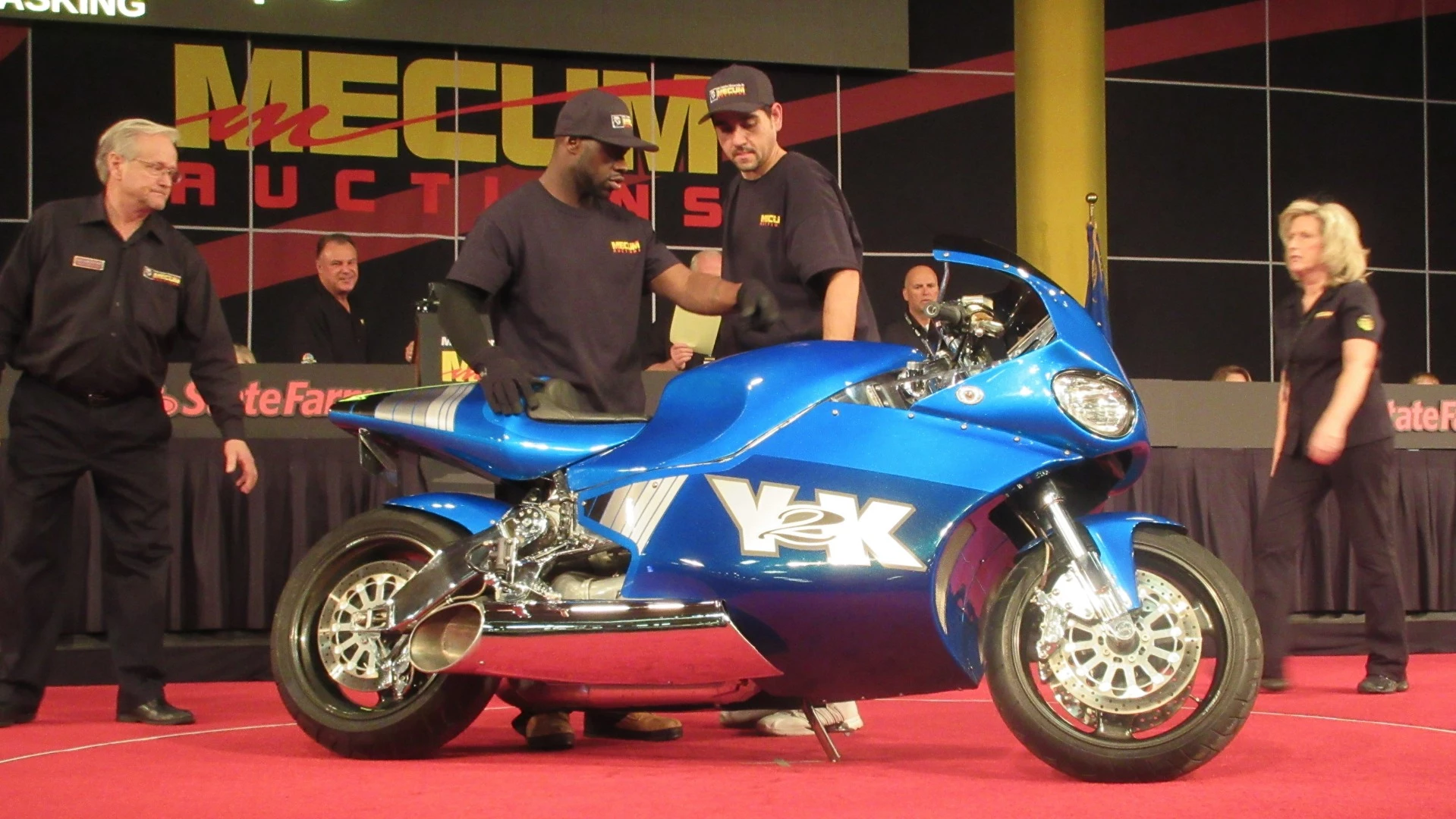 Mecum Lot S148 is a turbine-powered Marine Turbine Technologies Y2K producing 320 HP and 425 lb.ft of torque, one of the fastest motorcycle in existence. An unfaired Y2K has been clocked at 233.7 mph (376.1 km/h) over a flying mile. Not many of these bikes have been built because they sold new in 2004 at nearly $200,000 each, and hence even fewer have gone to auction. Prior to this sale of $126,500, the previous record for the model was held by a 2002 model which sold for $89,100 at the Barrett-Jackson's Petersen Museum auction at the Barrett-Jackson's Petersen Museum auction in 2004. Still in production, now with a 425 hp motor, the future for MTT's turbine motorcycles looks bright on the auction block, considering how youthful the brand is and that bikes of 10 years of age rarely sell for anything like their retail price for many years.