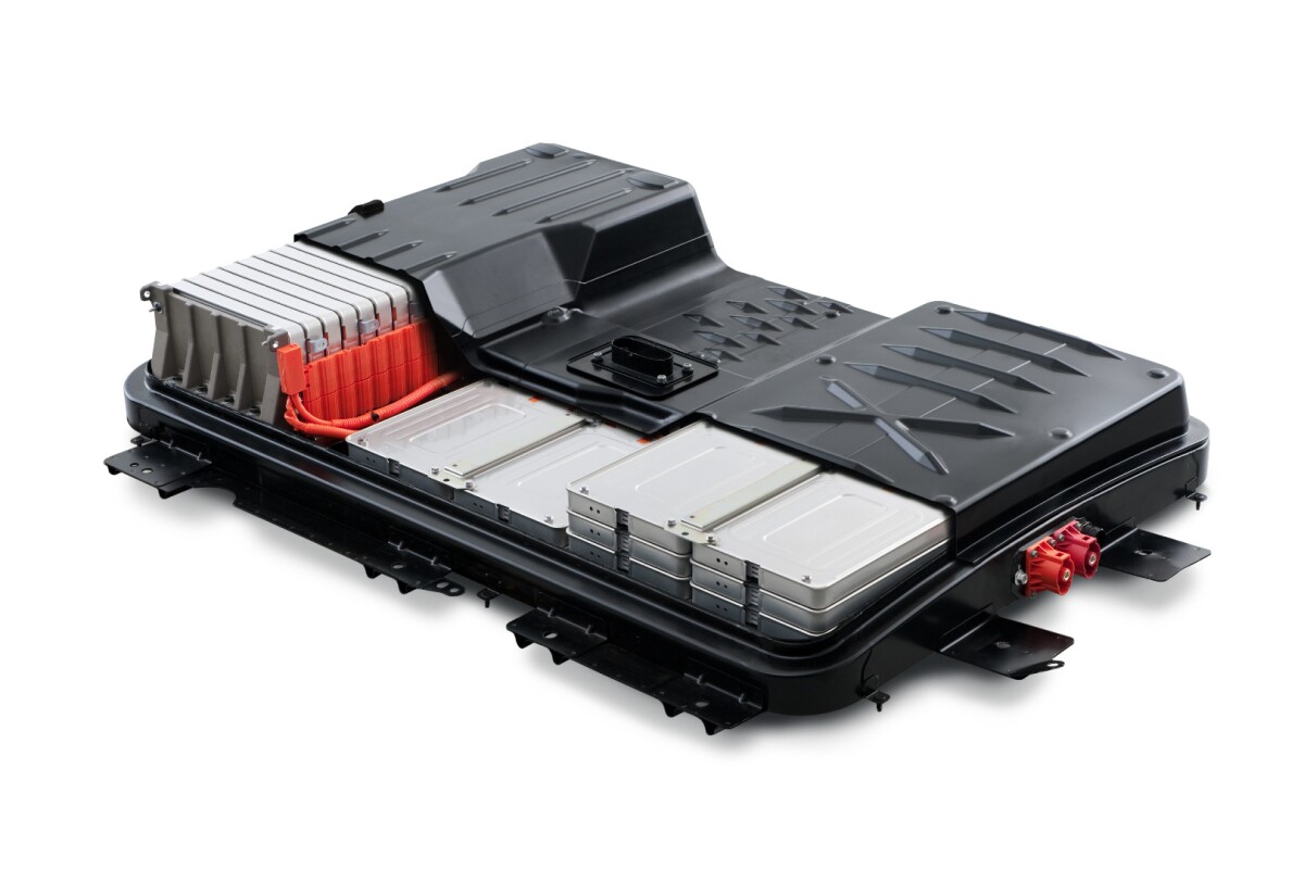 A Nissan Leaf battery pack, as will be used in the new energy storage units