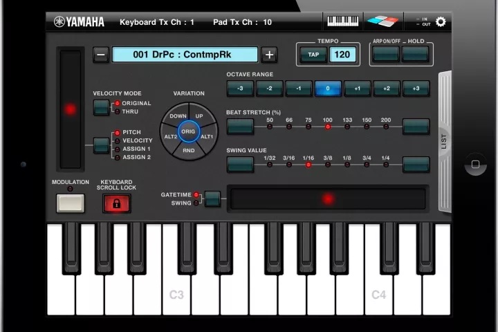 Yamaha's Arp & Drum app for iPad