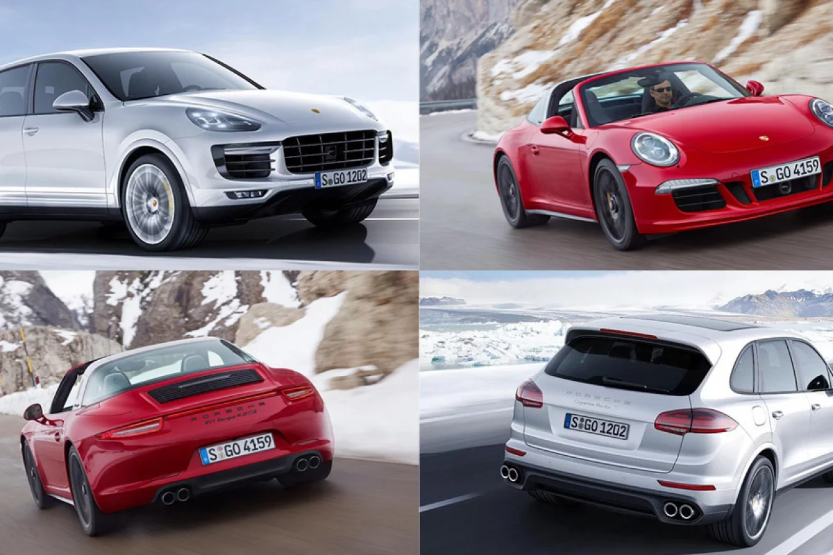 The Porsche 911 Targa 4 GTS and Cayenne Turbo S made their world debut at the NAIAS in Detroit
