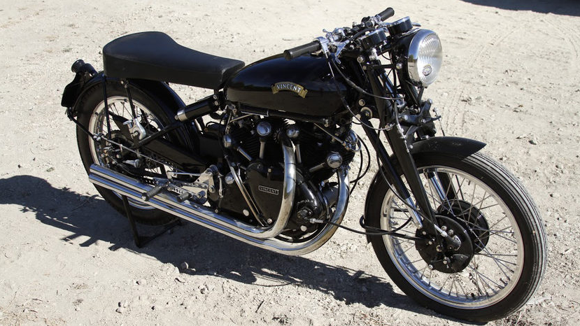 A former first place winner at Quail, restored by Harris Vincent Gallery, this 1952 Vincent Black Lightning Replica went to auction in Las Vegas with Mecum in January 2016, attracting a high bid of $88,000. This time the high bid became $110,000 but the result was the same. Auction Description