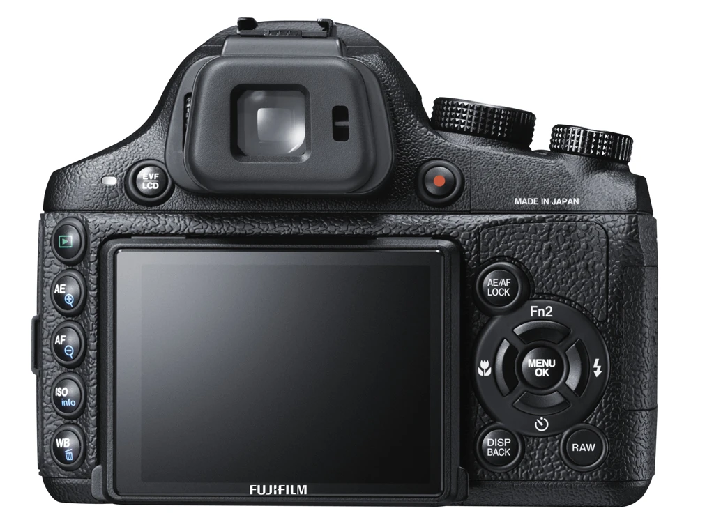 The Fujifilm FinePix X-S1 rear view