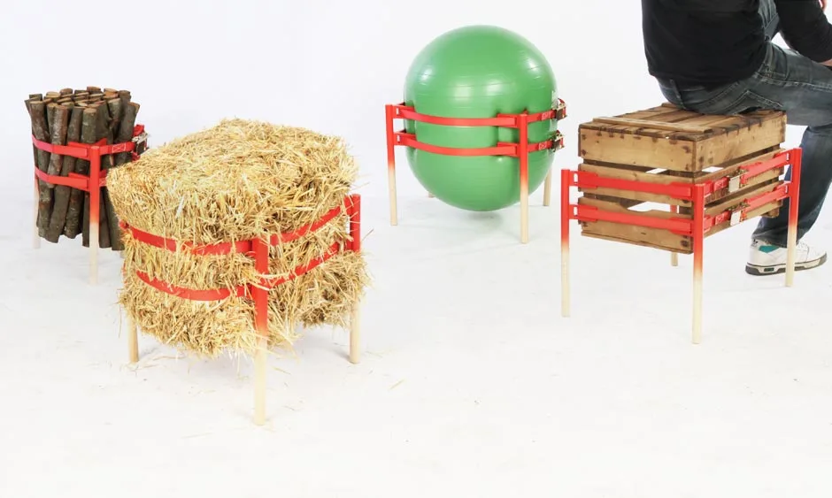The Stooler allows almost anything to be converted into a chair
