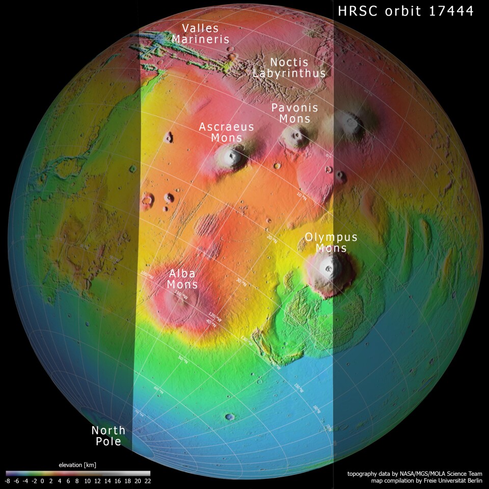 The Tharsis Region on Mars