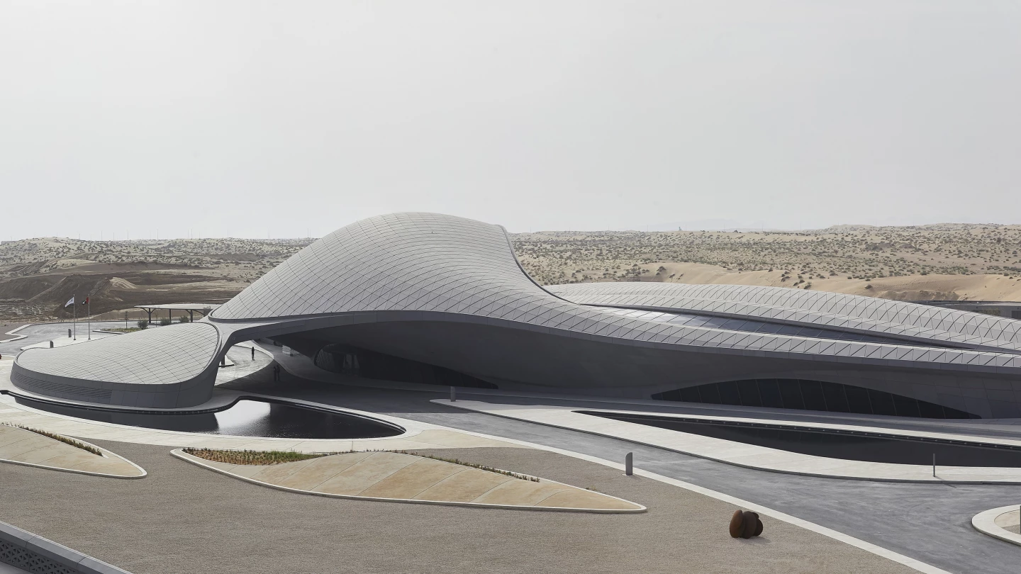 Zaha Hadid Architects' Beeah Headquarters is a remarkably energy efficient office in the Saudi Arabian desert that's designed to resemble a sand dune. The project is a winner in the Commercial Architecture category of the 2022 Architecture MasterPrize