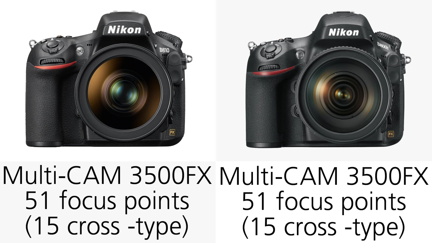 The Nikon D810 boasts updated AF algorithms compared to the D800/E