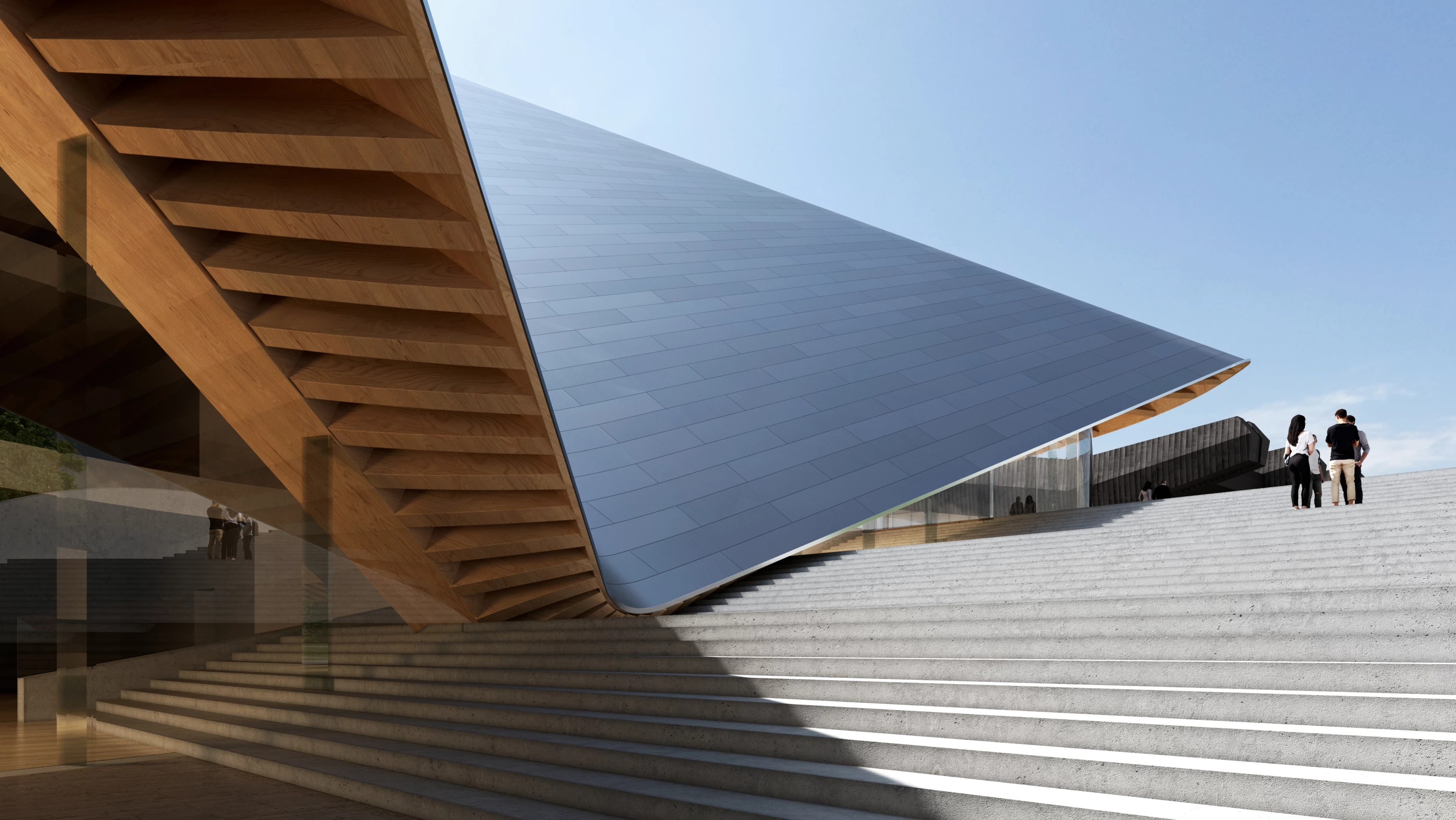 The Opera and Ballet Theatre of Kosovo's eye-catching roof will feature integrated photovoltaic tiles