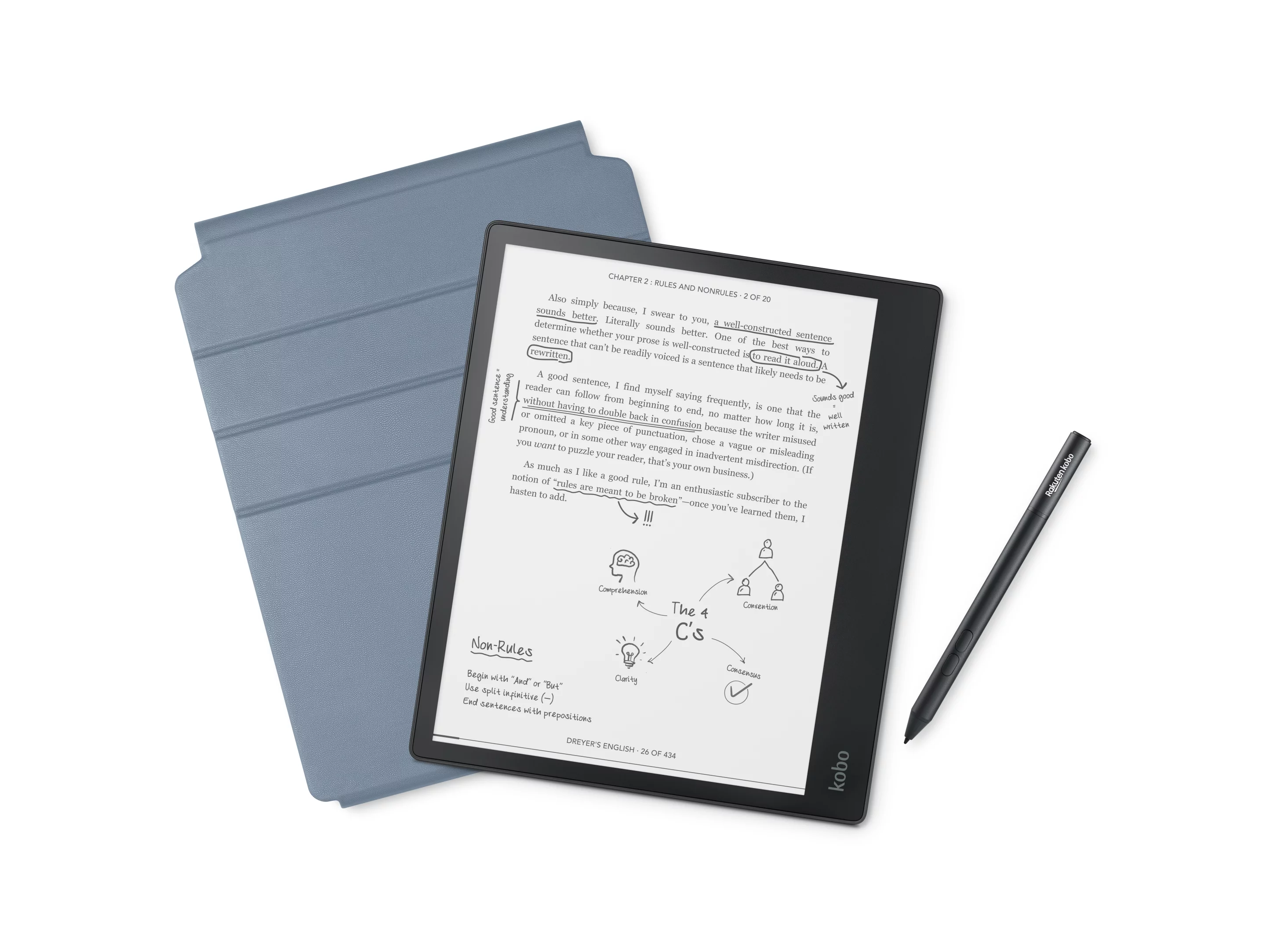 The 10.3-inch Kobo Elipsa comes with a stylus and cover