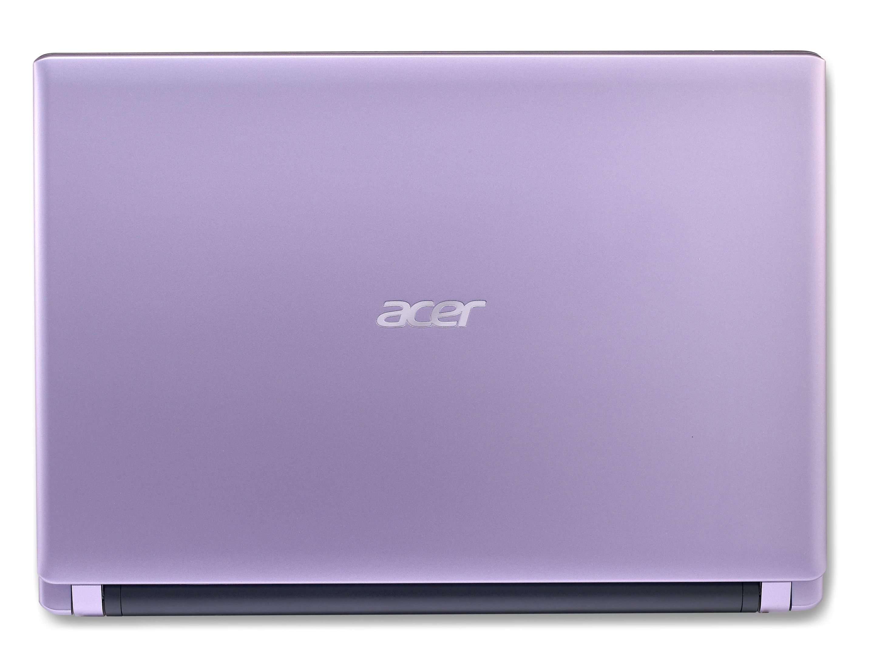 The Windows 8 Aspire V5 from the top, in purple