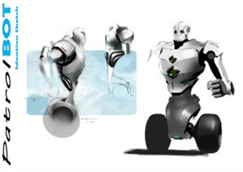 Preliminary sketches of the proposal "PatrolBot"