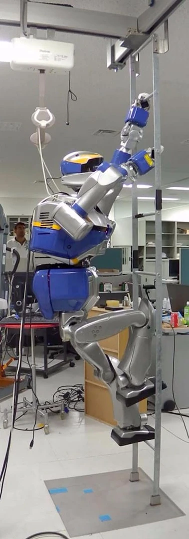 Robot climbing a ladder